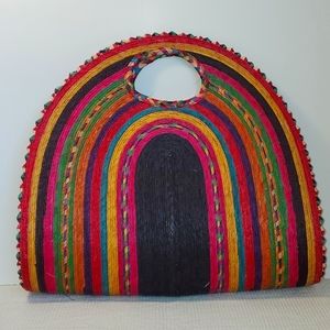 Multicolored Large Bohemian Handmade Tote Bag